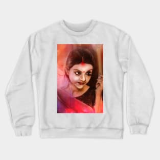 Art of a beautiful Indian women Crewneck Sweatshirt